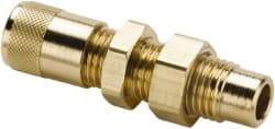 Parker - 500 Max psi, 1/4 Tube OD, Bulkhead Solder Union Access Valve - Brass - Best Tool & Supply