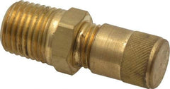 Parker - 1/4-18 Male Pipe, 500 Max psi, 1/4 Tube OD, Male Connector Access Valve - Brass - Best Tool & Supply