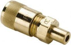 Parker - 500 Max psi, 1/8 Tube OD, Straight Solder Connector Access Valve - Brass - Best Tool & Supply