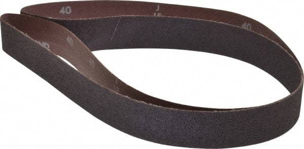 Norton - 1-1/2" Wide x 60" OAL, 40 Grit, Aluminum Oxide Abrasive Belt - Aluminum Oxide, Coarse, Coated, X Weighted Cloth Backing, Series R228 - Best Tool & Supply