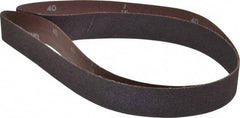 Norton - 1-1/2" Wide x 60" OAL, 40 Grit, Aluminum Oxide Abrasive Belt - Aluminum Oxide, Coarse, Coated, X Weighted Cloth Backing, Series R228 - Best Tool & Supply