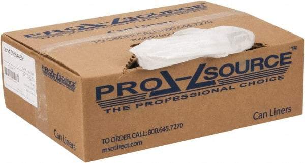 PRO-SOURCE - 0.6 mil Thick, Household/Office Trash Bags - 24" Wide x 31" High, Clear - Best Tool & Supply