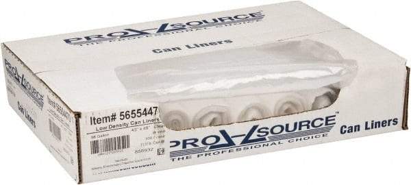 PRO-SOURCE - 0.8 mil Thick, Household/Office Trash Bags - 43" Wide x 48" High, Clear - Best Tool & Supply