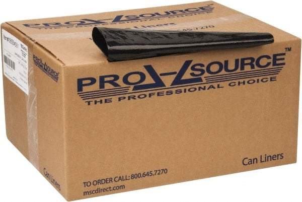 PRO-SOURCE - 1.65 mil Thick, Heavy-Duty Trash Bags - 38" Wide x 58" High, Black - Best Tool & Supply