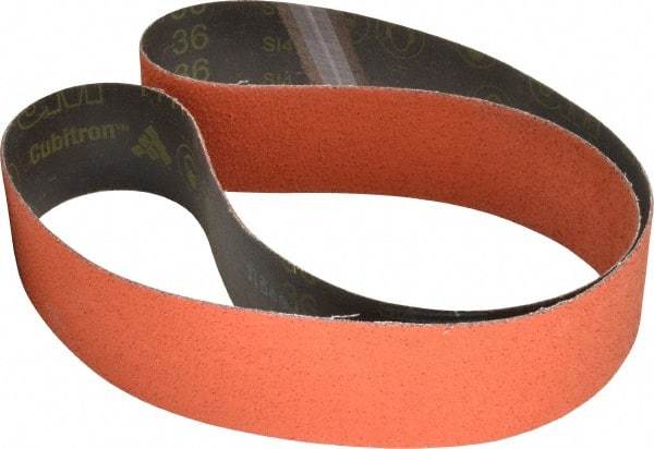 3M - 2-1/2" Wide x 60" OAL, 36 Grit, Ceramic Abrasive Belt - Ceramic, Very Coarse, Coated, YF Weighted Cloth Backing, Wet/Dry, Series 777F - Best Tool & Supply