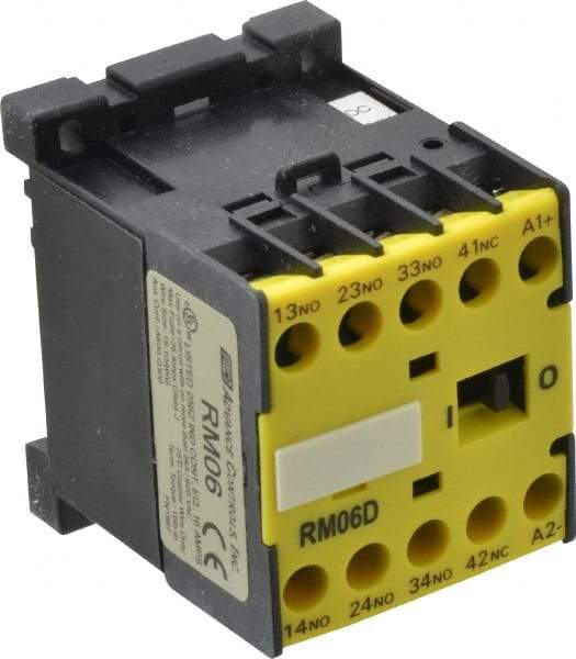 ACI - 4 Pole, 3NO/NC, 24 VAC Control Relay - 16 Amps, 600 VDC - Best Tool & Supply