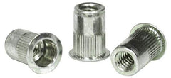 RivetKing - #10-32, 0.13 to 0.225" Grip, 19/64" Drill, Aluminum Standard Rivet Nut - Uncoated, Countersunk Head - Best Tool & Supply