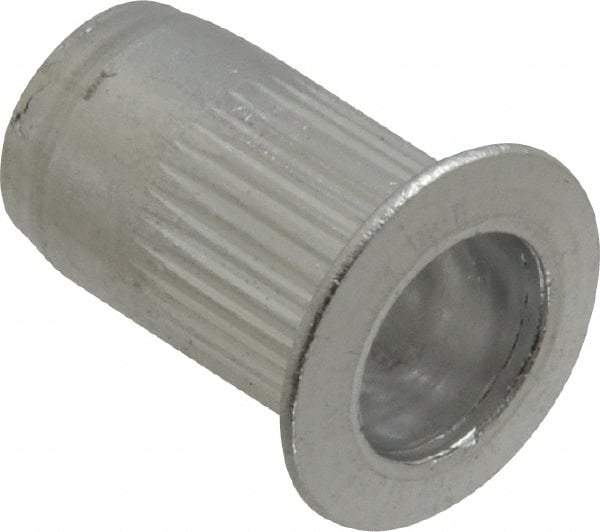 RivetKing - #10-24, 0.02 to 0.13" Grip, 19/64" Drill, Aluminum Standard Rivet Nut - Uncoated, Countersunk Head - Best Tool & Supply