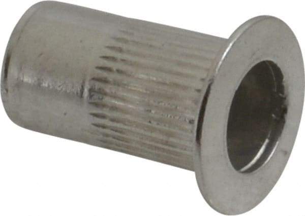 RivetKing - #8-32, 0.08 to 0.13" Grip, 17/64" Drill, Aluminum Standard Rivet Nut - Uncoated, Countersunk Head - Best Tool & Supply