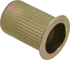 RivetKing - 0.13 to 0.225" Grip, Steel Standard Rivet Nut - Zinc Yellow Dichromate Finish, Countersunk Head - Best Tool & Supply