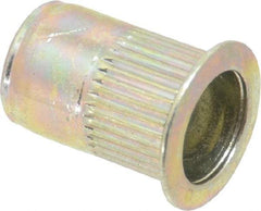 RivetKing - 0.02 to 0.13" Grip, Steel Standard Rivet Nut - Zinc Yellow Dichromate Finish, Full Head Head - Best Tool & Supply