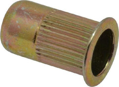 RivetKing - 0.13 to 0.225" Grip, Steel Standard Rivet Nut - Zinc Yellow Dichromate Finish, Flange Head - Best Tool & Supply