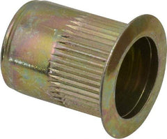 RivetKing - 3/8-16, 0.027 to 0.15" Grip, Steel Standard Rivet Nut - Zinc Yellow Dichromate Finish, Countersunk Head - Best Tool & Supply