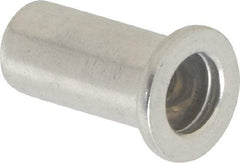 RivetKing - 1/4-20, 0.08 to 0.14" Grip, Aluminum Standard Rivet Nut - Uncoated, Drill Size Letter Q, Round Head - Best Tool & Supply