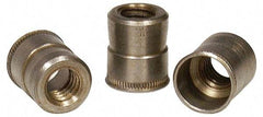 RivetKing - #6-32 UNC, Zinc-Plated, Steel Knurled Rivet Nut Inserts - 0.234" to 0.239" Grip, 7/32" Drill Size - Best Tool & Supply