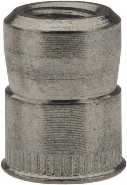 RivetKing - M6x1.00 Metric Coarse, Zinc-Plated, Steel Knurled Rivet Nut Inserts - 0.02" to 0.13" Grip, 3/8" Drill Size - Best Tool & Supply