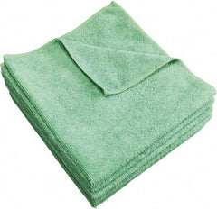 PRO-SOURCE - Dry Microfiber Wipes - Packet, 16" x 16" Sheet Size, Green - Best Tool & Supply