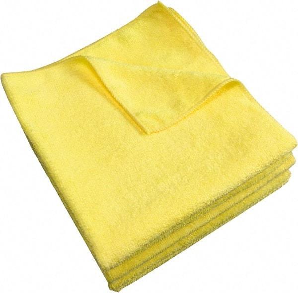 PRO-SOURCE - Dry Microfiber Wipes - Packet, 16" x 16" Sheet Size, Yellow - Best Tool & Supply