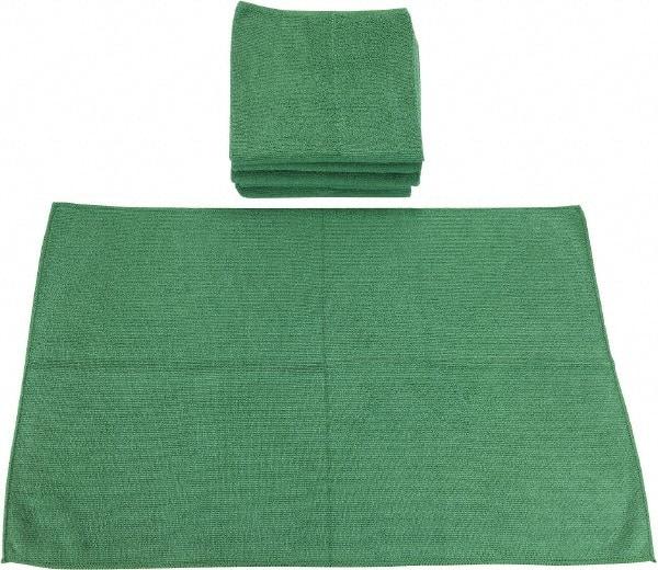 PRO-SOURCE - Reusable Microfiber Wipes - Packet, 16" x 24" Sheet Size, Green - Best Tool & Supply