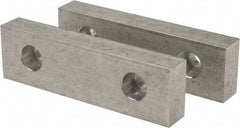 Gibraltar - 5-1/8" Wide x 1-1/2" High x 3/4" Thick, Flat/No Step Vise Jaw - Soft, Aluminum, Fixed Jaw, Compatible with 5" Vises - Best Tool & Supply