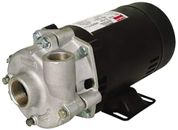 Pentair - ODP Motor, 115/208-230 Volt, 1 Phase, 1 HP, Stainless Steel Straight Pump - 1-1/4 Inch Inlet, 1-1/4 Inch Outlet, 58 Max Head psi, Stainless Steel Impeller, Viton Seal, 58 Ft. Shut Off - Best Tool & Supply