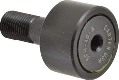 Made in USA - 1-1/4" Roller Diam x 3/4" Width, 1/2" Stud Diam x 1-1/4" Length, Stud Cam Follower - Steel, 5/8" Thread Length, 1/2-20 Thread, 3,144 Lb Dynamic Cap - Best Tool & Supply