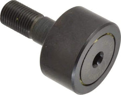 Made in USA - 1-3/8" Roller Diam x 3/4" Width, 1/2" Stud Diam x 1-1/4" Length, Stud Cam Follower - Steel, 5/8" Thread Length, 1/2-20 Thread, 3,144 Lb Dynamic Cap - Best Tool & Supply