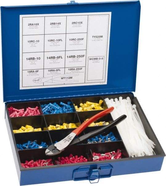 Thomas & Betts - 1,102 Piece, Terminal Kit - 22 to 10 AWG Compatible Wire Size - Best Tool & Supply