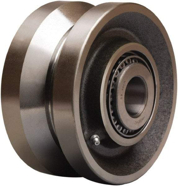 Hamilton - 6 Inch Diameter x 3 Inch Wide, Forged Steel Caster Wheel - 4,500 Lb. Capacity, 3-1/4 Inch Hub Length, 1-1/2 Inch Axle Diameter, Straight Roller Bearing - Best Tool & Supply