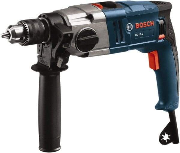 Bosch - 120 Volt 1/2" Keyed Chuck Electric Hammer Drill - 0 to 50,000 BPM, 0 to 1,200 RPM - Best Tool & Supply