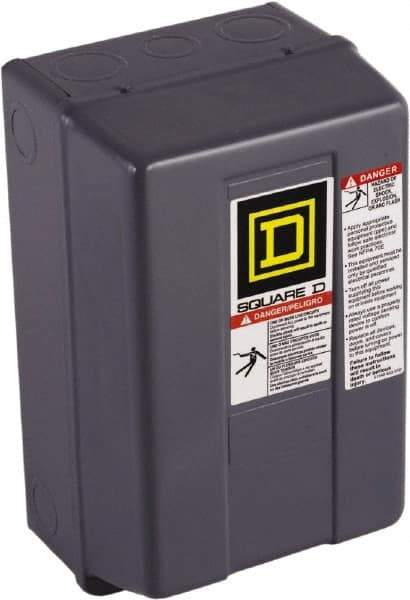 Square D - 1 NEMA Rated, 4 Pole, Electrically Held Lighting Contactor - 30 A (Tungsten), 208 VAC at 60 Hz - Best Tool & Supply