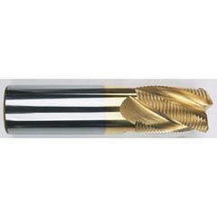 1/4" Dia. - 2-1/2 OAL - Chip Breaker-Solid CBD - TiCN-Single End Roughing End Mill - 4 FL - Best Tool & Supply