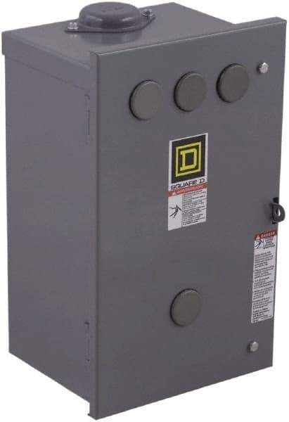 Square D - 3R NEMA Rated, 4 Pole, Electrically Held Lighting Contactor - 20 A (Tungsten), 30 A (Fluorescent), 110 VAC at 50 Hz, 120 VAC at 60 Hz, 4NO Contact Configuration - Best Tool & Supply