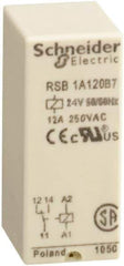 Schneider Electric - 3,000 VA Power Rating, Electromechanical Plug-in General Purpose Relay - 12 Amp at 250 VAC & 12 Amp at 28 VDC, 1CO, 24 VAC - Best Tool & Supply