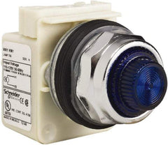 Schneider Electric - 120 VAC Blue Lens Indicating Light - Screw Clamp Connector - Best Tool & Supply