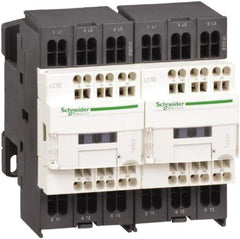 Schneider Electric - 3 Pole, 120 Coil VAC at 50/60 Hz, 9 Amp at 440 VAC, Reversible IEC Contactor - 1 Phase hp: 0.5 at 115 VAC, 1 at 230/240 VAC, 3 Phase hp: 2 at 200/208 VAC, 2 at 230/240 VAC, 5 at 460/480 VAC, 7.5 at 575/600 VAC - Best Tool & Supply