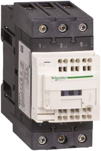 Schneider Electric - 3 Pole, 24 Coil VDC, 40 Amp at 440 VAC, Nonreversible IEC Contactor - CCC, CSA, CSA C22.2 No. 14, EN/IEC 60947-4-1, EN/IEC 60947-5-1, GOST, RoHS Compliant, UL 508, UL Listed - Best Tool & Supply