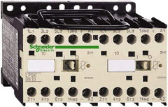 Schneider Electric - 3 Pole, 24 Coil VDC, 6 Amp at 440 VAC, Reversible IEC Contactor - BS 5424, CSA, IEC 60947, NF C 63-110, RoHS Compliant, UL Listed, VDE 0660 - Best Tool & Supply