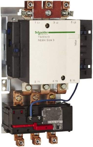 Schneider Electric - 120 Coil VAC, 270 Amp, NEMA Size 5, Nonreversible Open Enclosure NEMA Motor Starter - 3 Phase hp: 100 at 230 VAC, 200 at 460 VAC, 200 at 575 VAC, 75 at 200 VAC - Best Tool & Supply