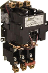 Square D - 440 Coil VAC at 50 Hz, 480 Coil VAC at 60 Hz, 90 Amp, NEMA Size 3, Nonreversible Open Enclosure NEMA Motor Starter - 3 Phase hp: 25 at 200 VAC, 30 at 230 VAC, 50 at 460 VAC, 50 at 575 VAC - Best Tool & Supply