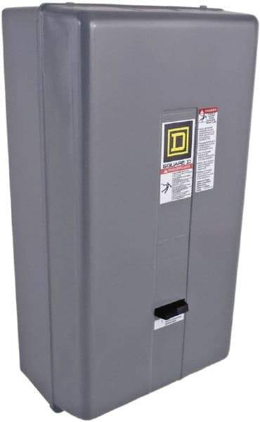 Square D - 120 Coil VAC at 60 Hz, 208 Coil VAC at 60 Hz, 90 Amp, NEMA Size 3, Nonreversible Enclosed Enclosure NEMA Motor Starter - 3 Phase hp: 25 at 200 VAC, 30 at 230 VAC, 50 at 460 VAC, 50 at 575 VAC, 1 Enclosure Rating - Best Tool & Supply