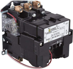 Square D - 2 Pole, 440 Coil VAC at 50 Hz and 480 Coil VAC at 60 Hz, 90 Amp NEMA Contactor - Open Enclosure, 50 Hz at 440 VAC and 60 Hz at 480 VAC - Best Tool & Supply