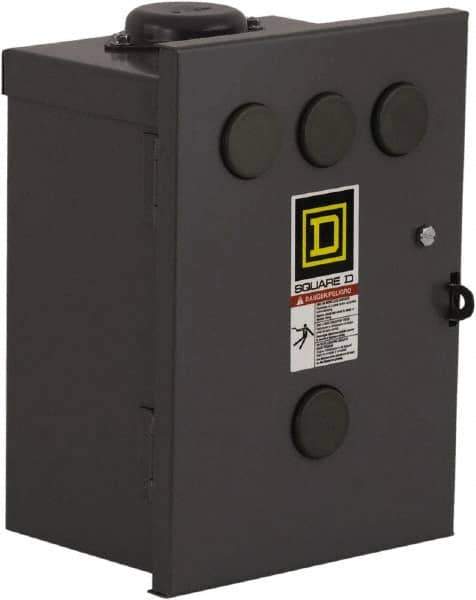 Square D - 3R NEMA Rated, 3 Pole, Electrically Held Lighting Contactor - 100 A (Tungsten), 110 VAC at 50 Hz, 120 VAC at 60 Hz - Best Tool & Supply