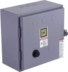 Square D - 208 Coil VAC at 60 Hz, 9 Amp, Reversible Enclosed Enclosure NEMA Motor Starter - 1-1/2 hp at 1 Phase, 1 Enclosure Rating - Best Tool & Supply