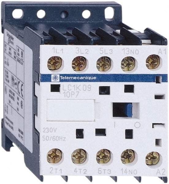 Schneider Electric - 3 Pole, 230 Coil VAC at 50/60 Hz, 16 Amp at 690 VAC, 20 Amp at 440 VAC and 9 Amp at 440 VAC, IEC Contactor - CSA, RoHS Compliant, UL Listed - Best Tool & Supply