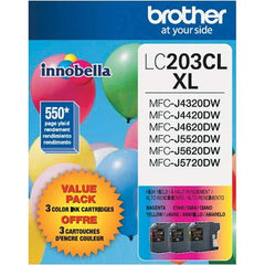 Brother - Cyan, Magenta & Yellow Ink Cartridge - Use with Brother MFC-J460DW, J480DW, J485DW, J680DW, J880DW, J885DW, J4320DW, J4420DW, J4620DW, J5520DW, J5620DW, J5720DW - Best Tool & Supply