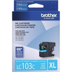 Brother - Cyan Ink Cartridge - Use with Brother DCP-J152W, MFC-J245, J285DW, J4310DW, J4410DW, J450DW, J4510DW, J4610DW, J470DW, J4710DW, J475DW, J650DW, J6520DW, J6720DW, J6920DW, J870DW, J875DW - Best Tool & Supply