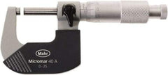 Mahr - 100 to 125mm Range, 0.01mm Graduation, Mechanical Outside Micrometer - Ratchet Stop Thimble - Best Tool & Supply