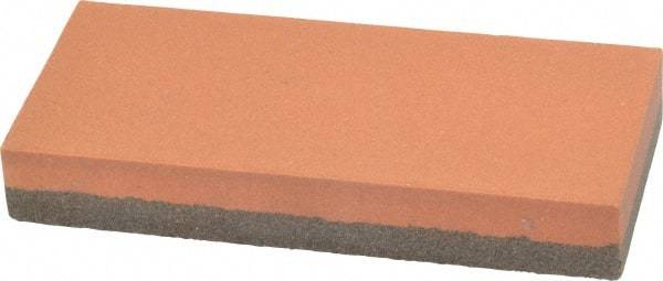 Norton - 4" Long x 1-3/4" Wide x 5/8" Thick, Aluminum Oxide Sharpening Stone - Rectangle, Coarse, Fine Grade - Best Tool & Supply