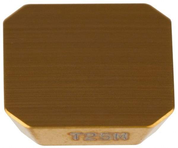 Seco - SEAN1203 M14 Grade T25M Carbide Milling Insert - TiCN/TiC/TiCN/TiN Finish, 1/8" Thick, 1/2" Inscribed Circle, 1/16" Corner Radius - Best Tool & Supply